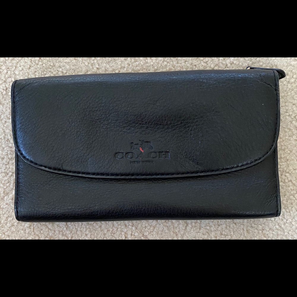 Coach pebbled leather wallet